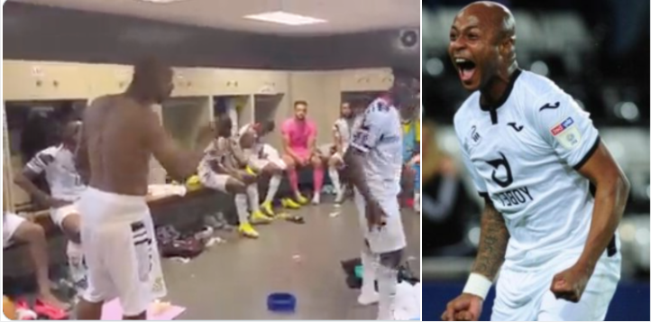 Video of Dede Ayew blasting his teammates in the dressing room after disappointing match results goes viral