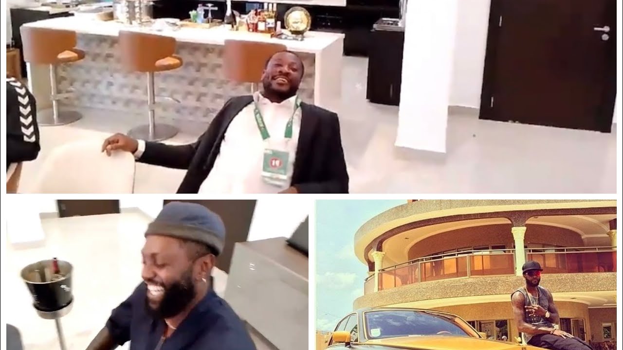 ‘Here is heaven’ – Asamoah Gyan says as he enters Adebayor’s mansion