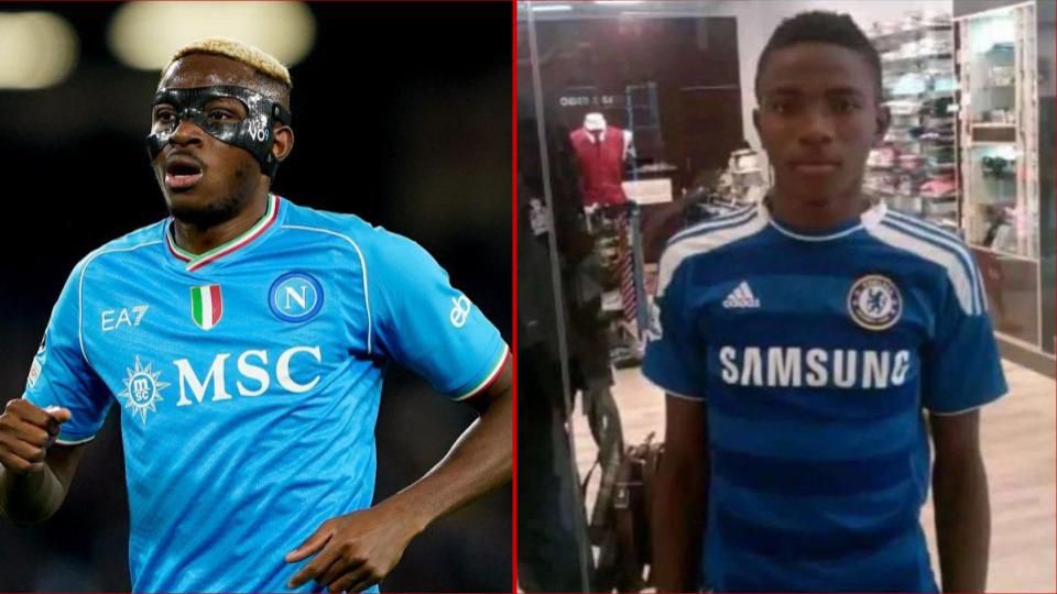 Come and rescue us - Chelsea fans react as an old picture of Osimhen in a Chelsea shirt goes viral