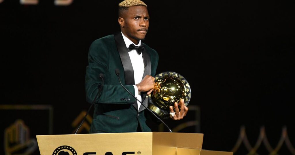 Victor Osimhen wins African best player for the first time in 24 years in the history of Nigeria.