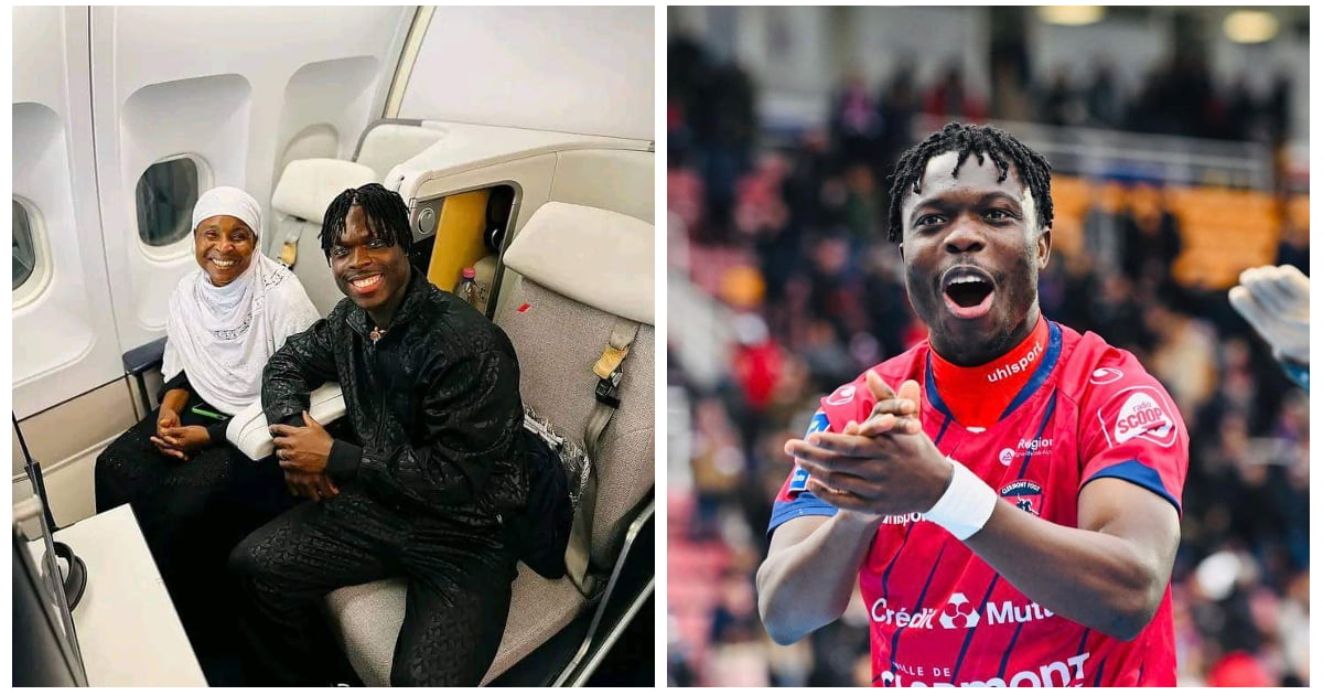 Black Stars defender Alidu Seidu flies his mom to France for the first time ahead of his transfer announcement to Stade Rennais FC from Clermont Foot