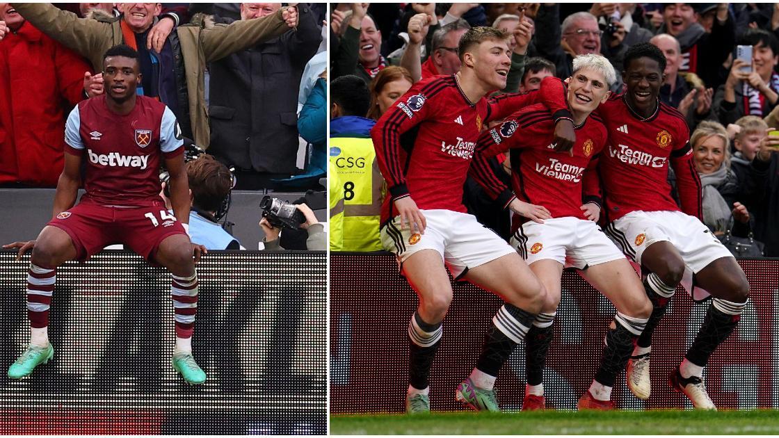 Garnacho recreates Kudus goal celebration in front of him after at Old Trafford